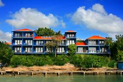 True Blue Bay Resort, Grenada. Waterfront building exterior.